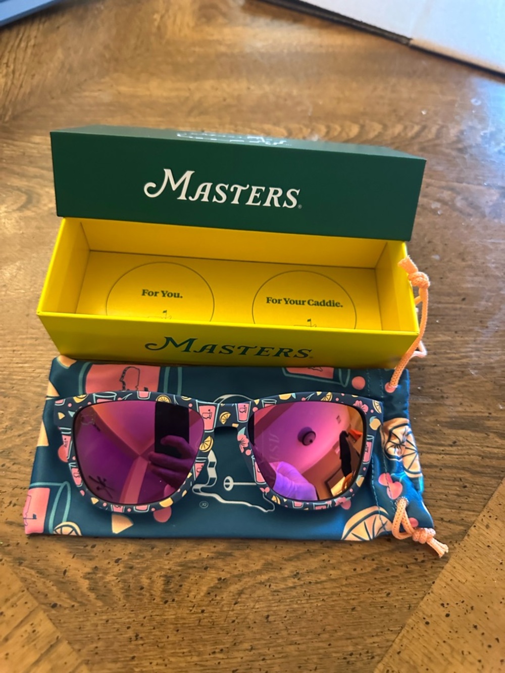 Masters Women’s Mirrored Pink Lens Patterned Frame Sunglasses